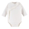 Baby wrap bodysuit with frill ecru