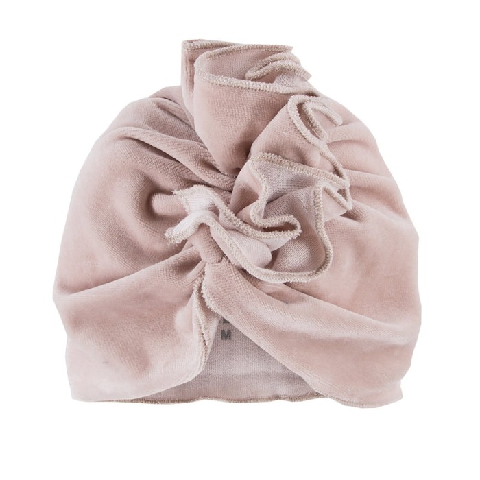 Velvet turban beige