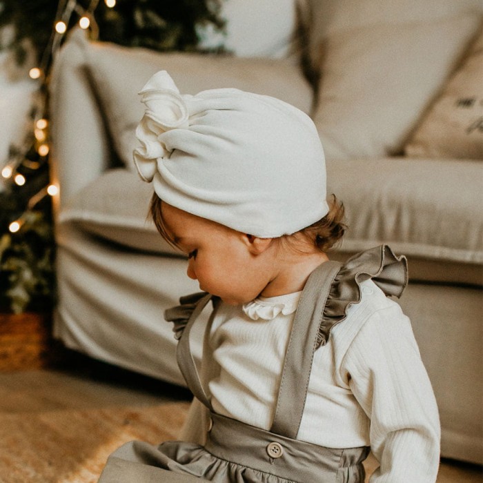 Velvet turban beige