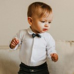 Body dziecięce z kołnierzykiem białe