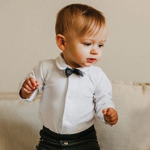 Bodysuits with collar white