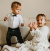 Bodysuits with collar white