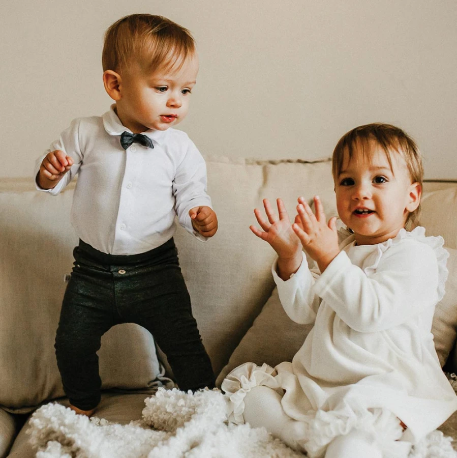 Bodysuits with collar white