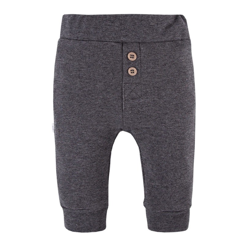 Boy's leggings with buttons graphite