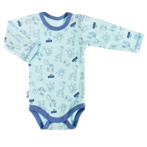 Bodysuit long sleeve SAWANNA turquoise/print