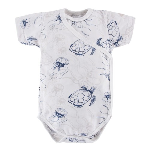 Cardigan bodysuits white with sea animals