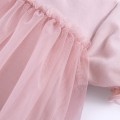 Tulle dress short sleeves pink