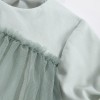 Tulle dress short sleeves green