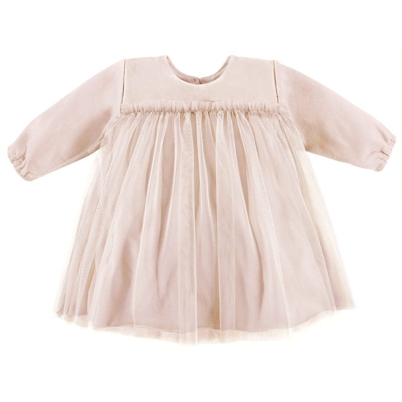 Tulle dress beige