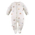 Sleepsuit ecru with cars and bears