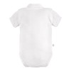 Bodysuits short sleeve cardigan with collar white