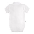 Bodysuits short sleeve cardigan with collar white