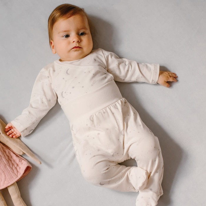 Cardigan bodysuit 3-pack with star pattern