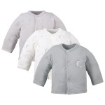 3-pak kaftan niemowlęcy z motywem gwiazdek szary