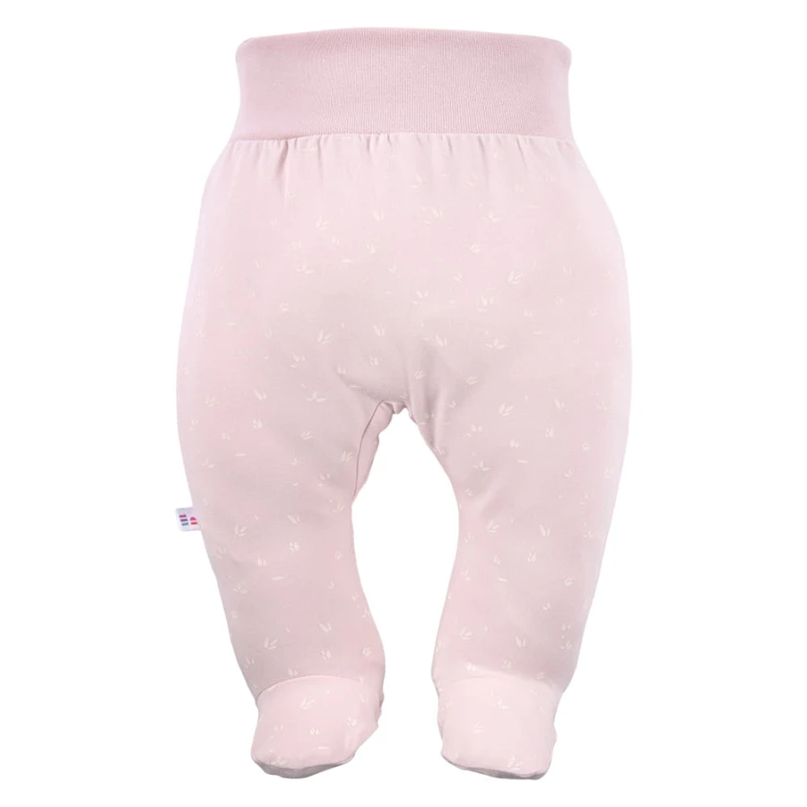 Joggers with feet pink 3-pack with bloom pattern