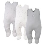 3-pack romper suit gray with star pattern