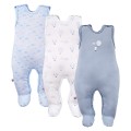 3-pack romper suit blue with balloon pattern