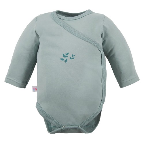 Cardigan bodysuit with leaves pattern