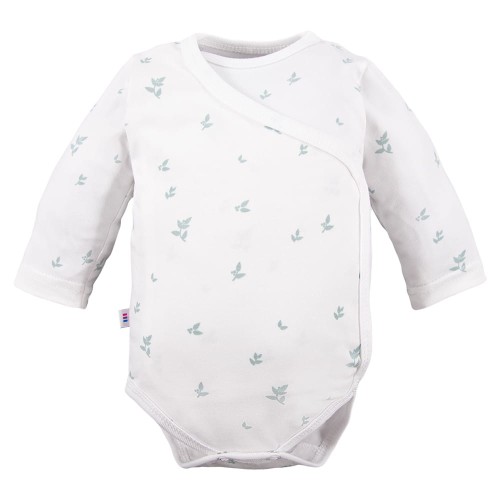 Cardigan bodysuit with leaves pattern