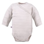 Cardigan bodysuit with delicate print all over beige