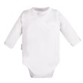 Wrap baby bodysuit long sleeve white