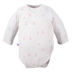 Body kopertowe niemowlęce kremowe w kwiatuszki