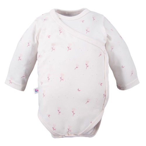 Cardigan bodysuit with flower pattern