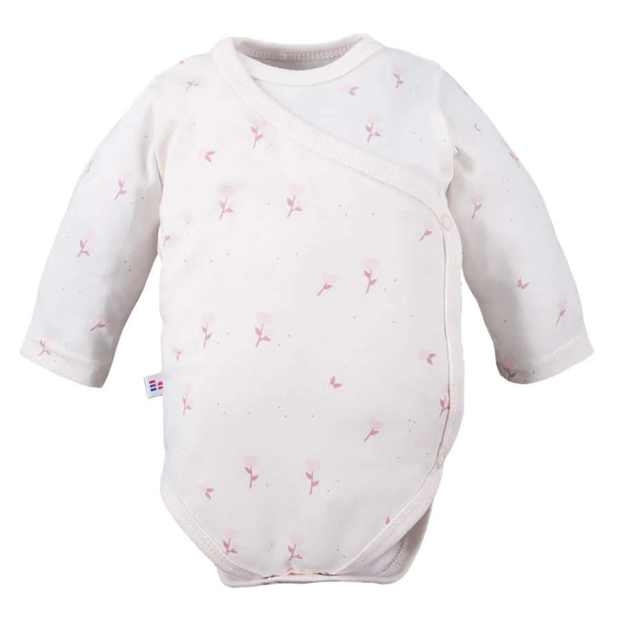 Cardigan bodysuit with flower pattern