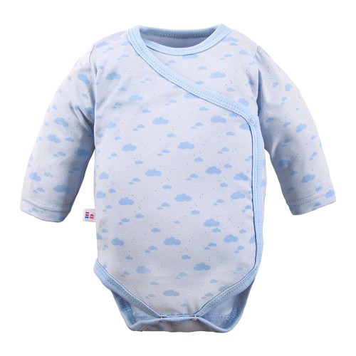 Body kopertowe niemowlęce niebieskie w chmurki