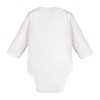 Wrap baby bodysuit long sleeve white
