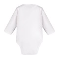 Wrap baby bodysuit long sleeve white