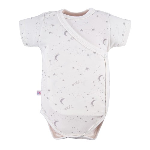 Body kopertowe niemowlęce ecru w gwizadki