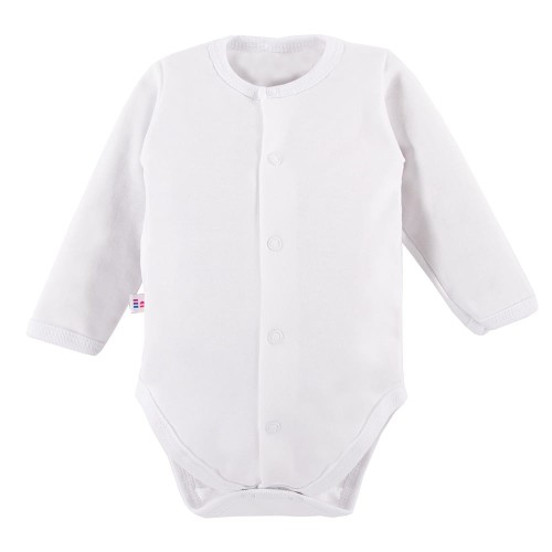 Wrap baby bodysuit long sleeve WHITE