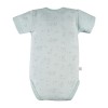 Cardigan bodysuit with delicate print all over green