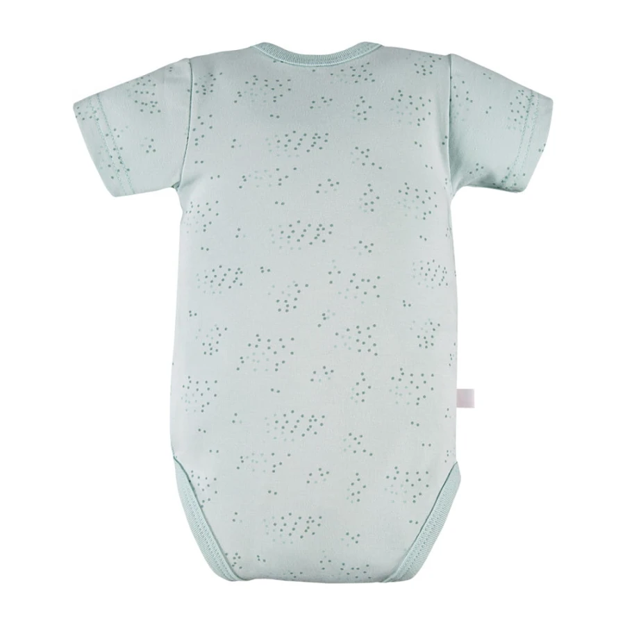 Cardigan bodysuit with delicate print all over green