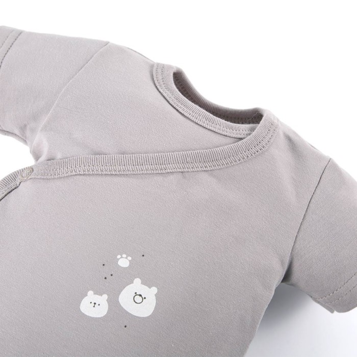Cardigan bodysuit with teddy bears pattern