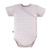 Cardigan bodysuit with delicate print all over beige