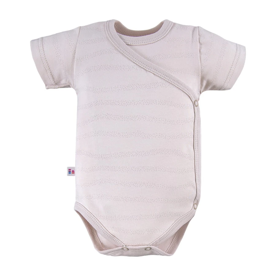 Cardigan bodysuit with delicate print all over beige