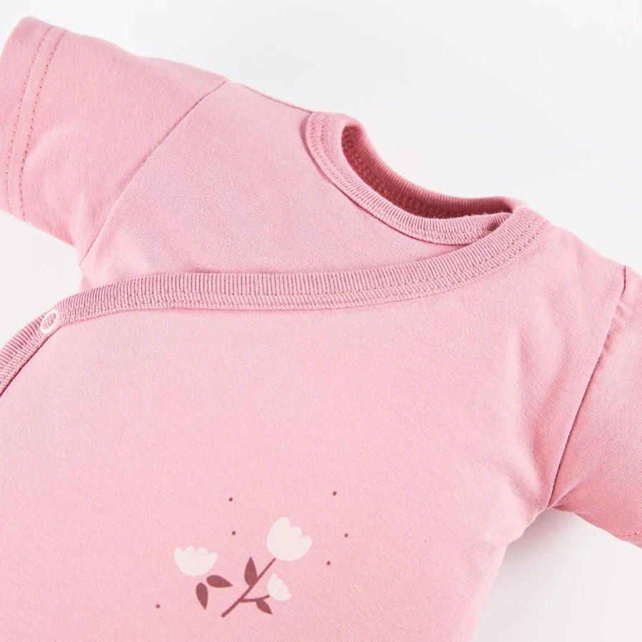 Cardigan bodysuits with small flowers