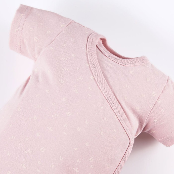 Cardigan bodysuit with flower pattern
