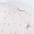 Cardigan bodysuit with flower pattern