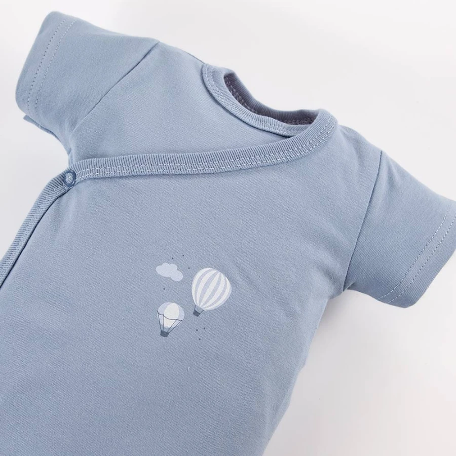 Cardigan bodysuit with balloon pattern