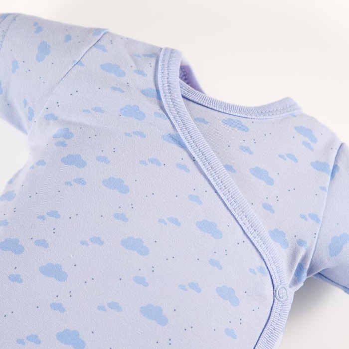 Cardigan bodysuit with cloud pattern