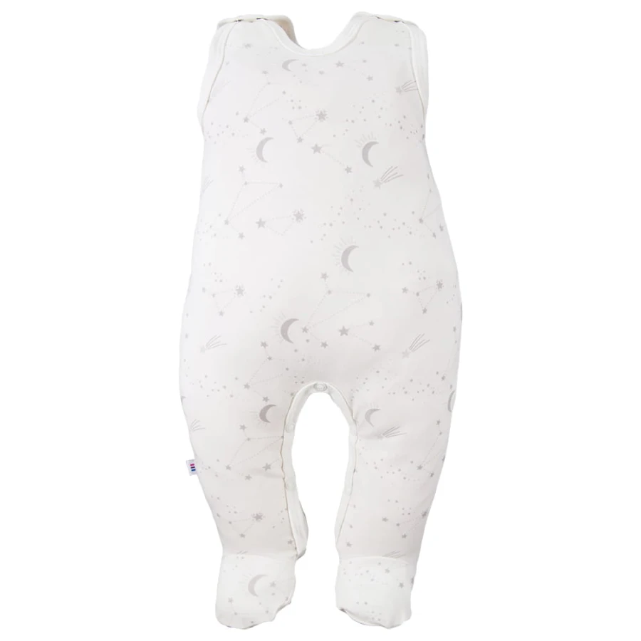 Romper suit ecru with star pattern
