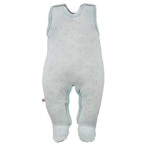 Romper suit green with delicate print