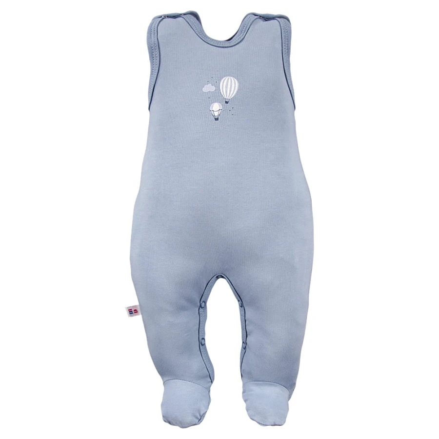 Romper suit blue with balloon pattern