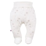 Joggers with feet with a teddy bear pattern ecru