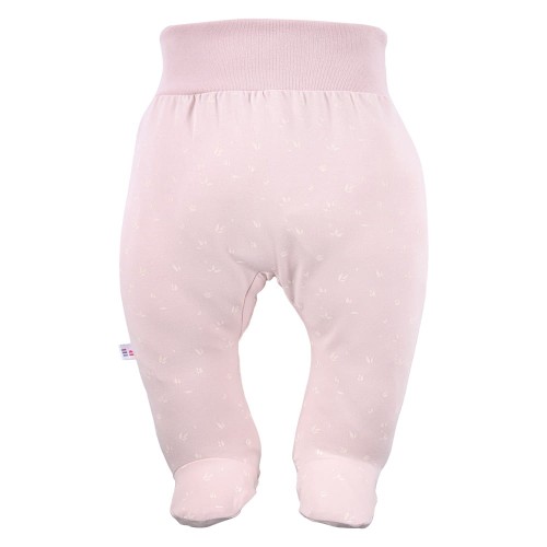 Joggers with feet with a flower pattern pink