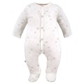 Baby sleepsuit with teddy bears pattern ecru