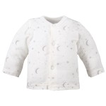 Kaftan niemowlęcy z motywem gwiazdek ecru
